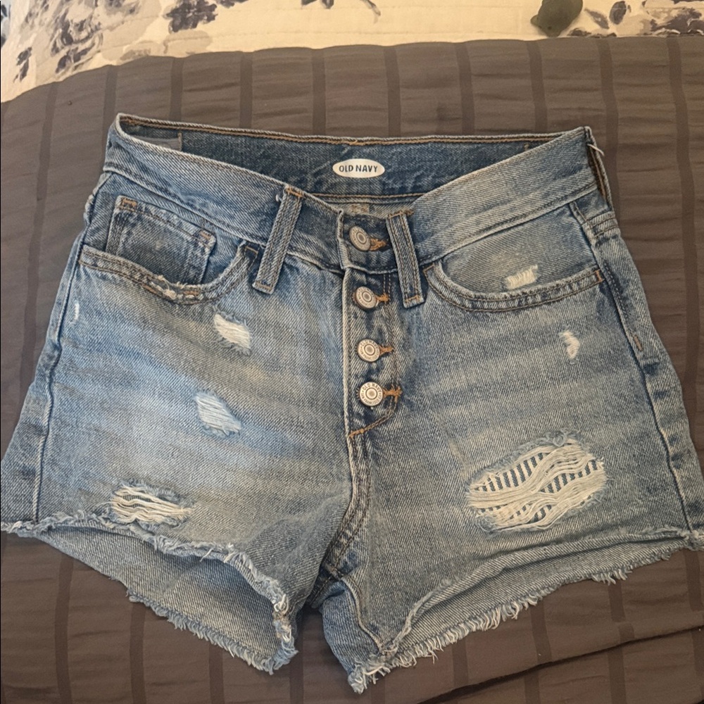 Old Navy Girl’s Light Blue Distressed Jean Shorts